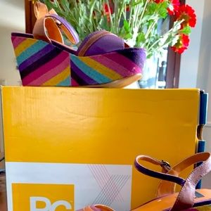 rainbow Bc wedge sandals